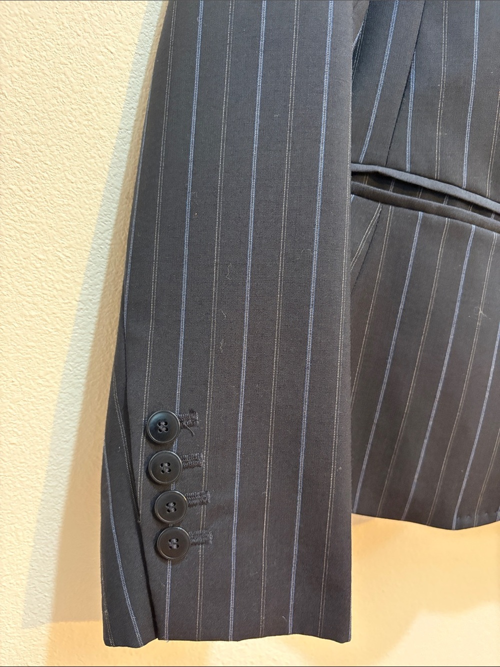 LOFT Navy Pinstripe Women's Blazer - Picture 5 of 12
